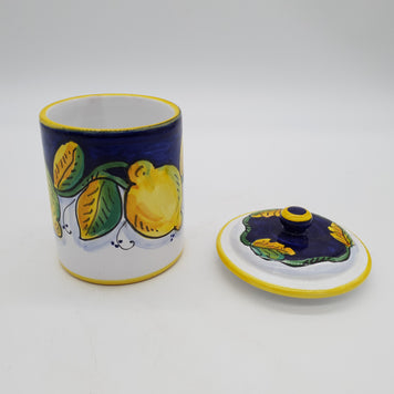Barattolo con Coperchio Decoro Limone Gambino