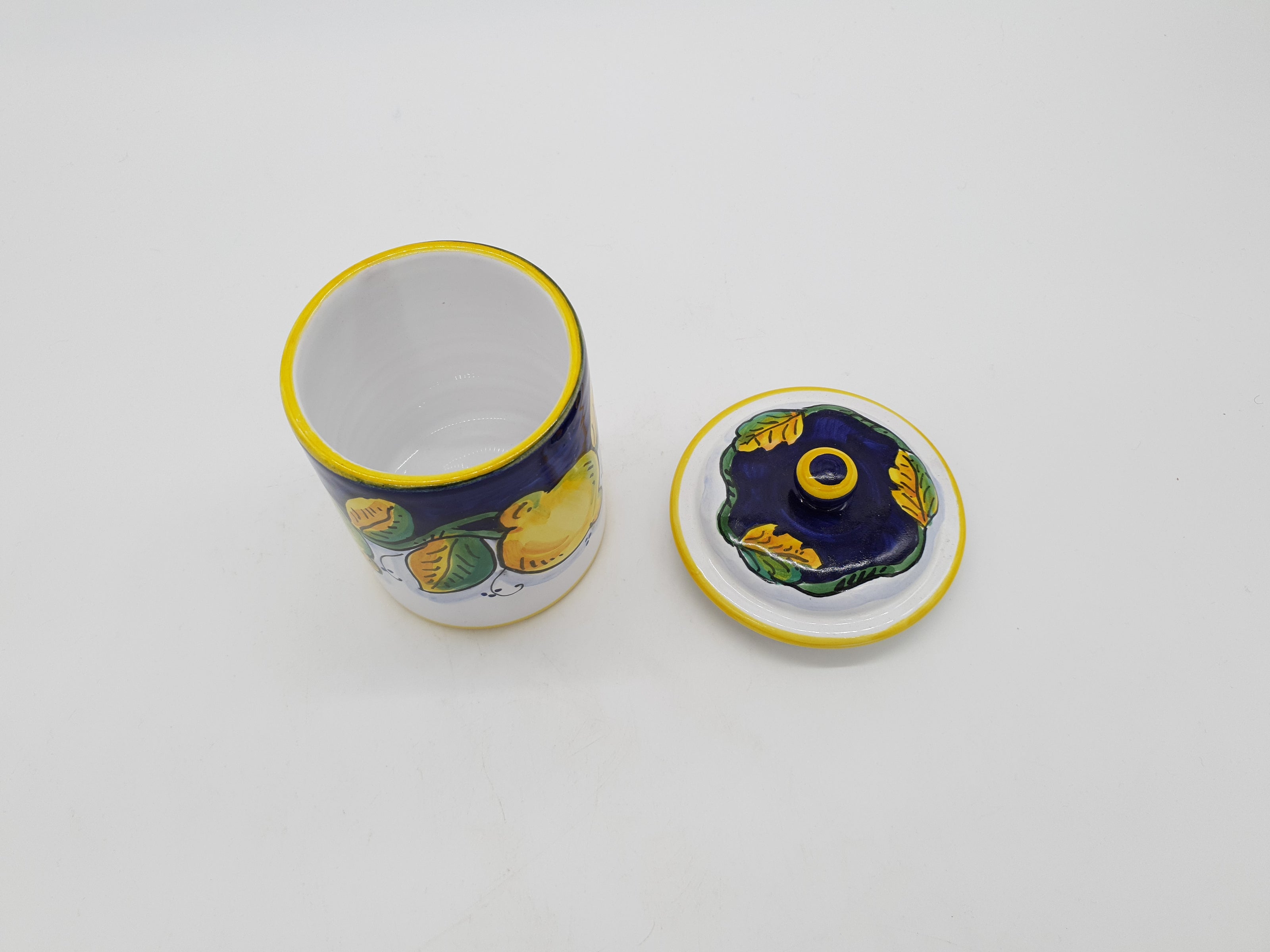 Barattolo con Coperchio Decoro Limone Gambino