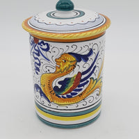 Barattolo Con Coperchio Decoro Raffaellesco