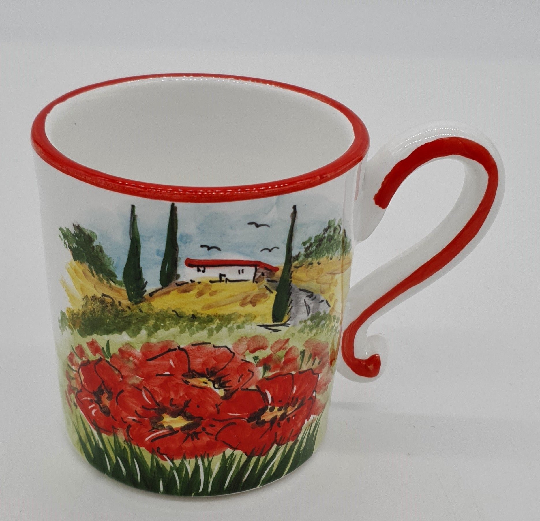 Mug with Tuscan poppies