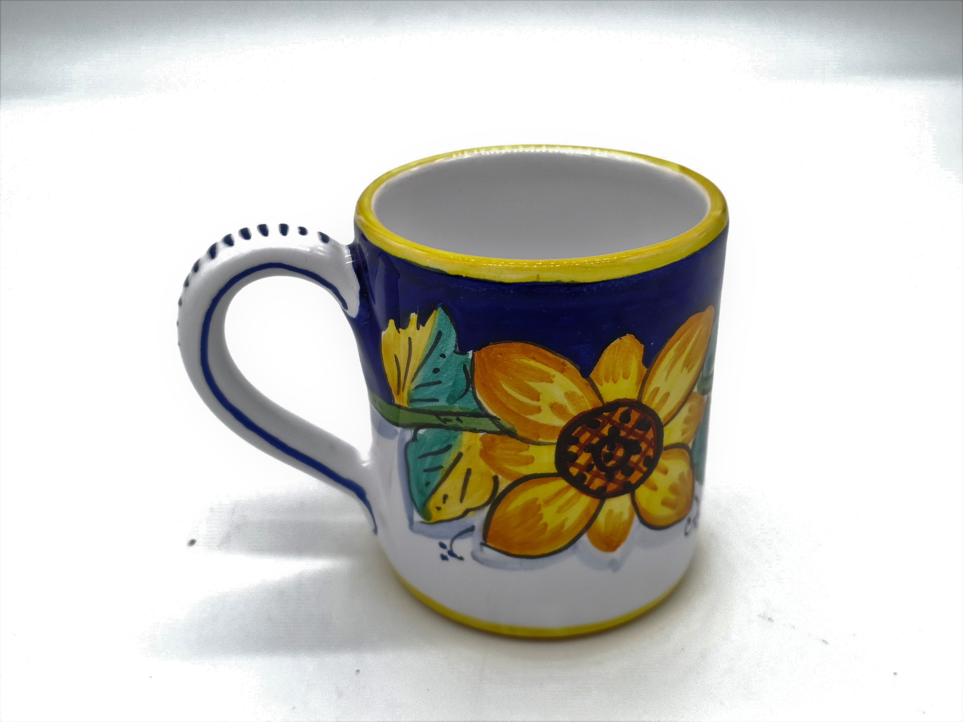 Bicchiere/Mug Con Manico Decoro Girasole Gambino