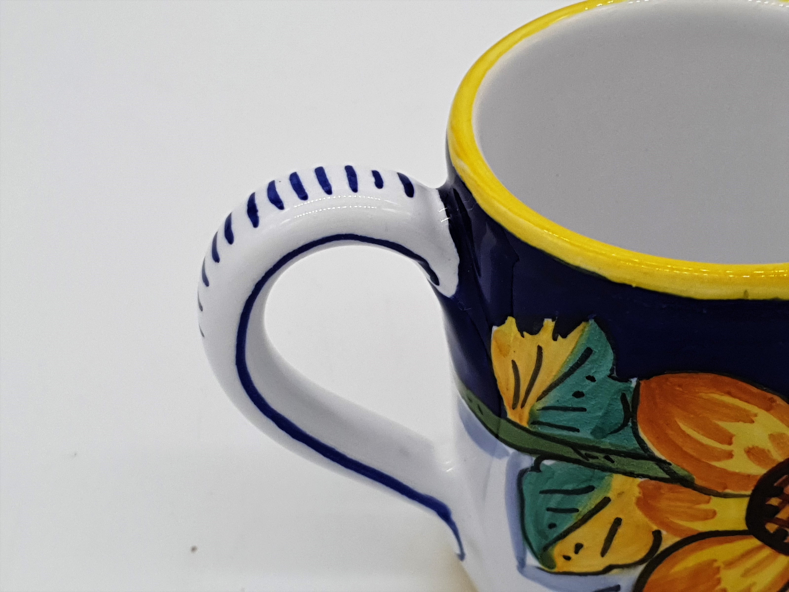Bicchiere/Mug Con Manico Decoro Girasole Gambino