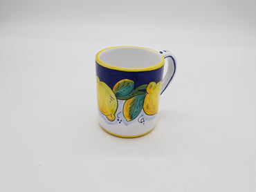 Mug with handle with Gambino lemon decoration