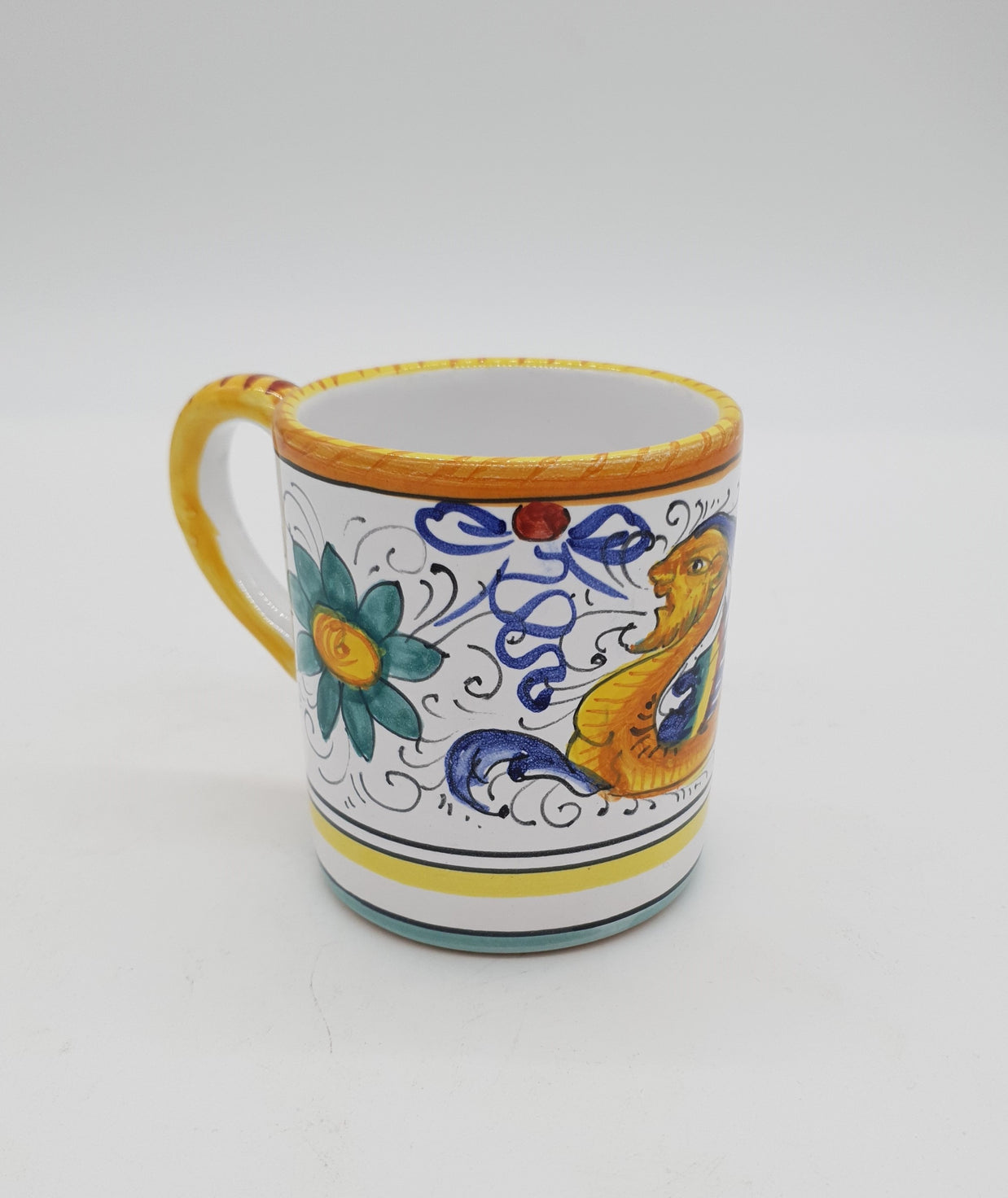 Bicchiere Tazza con Manico Decoro Raffaellesco