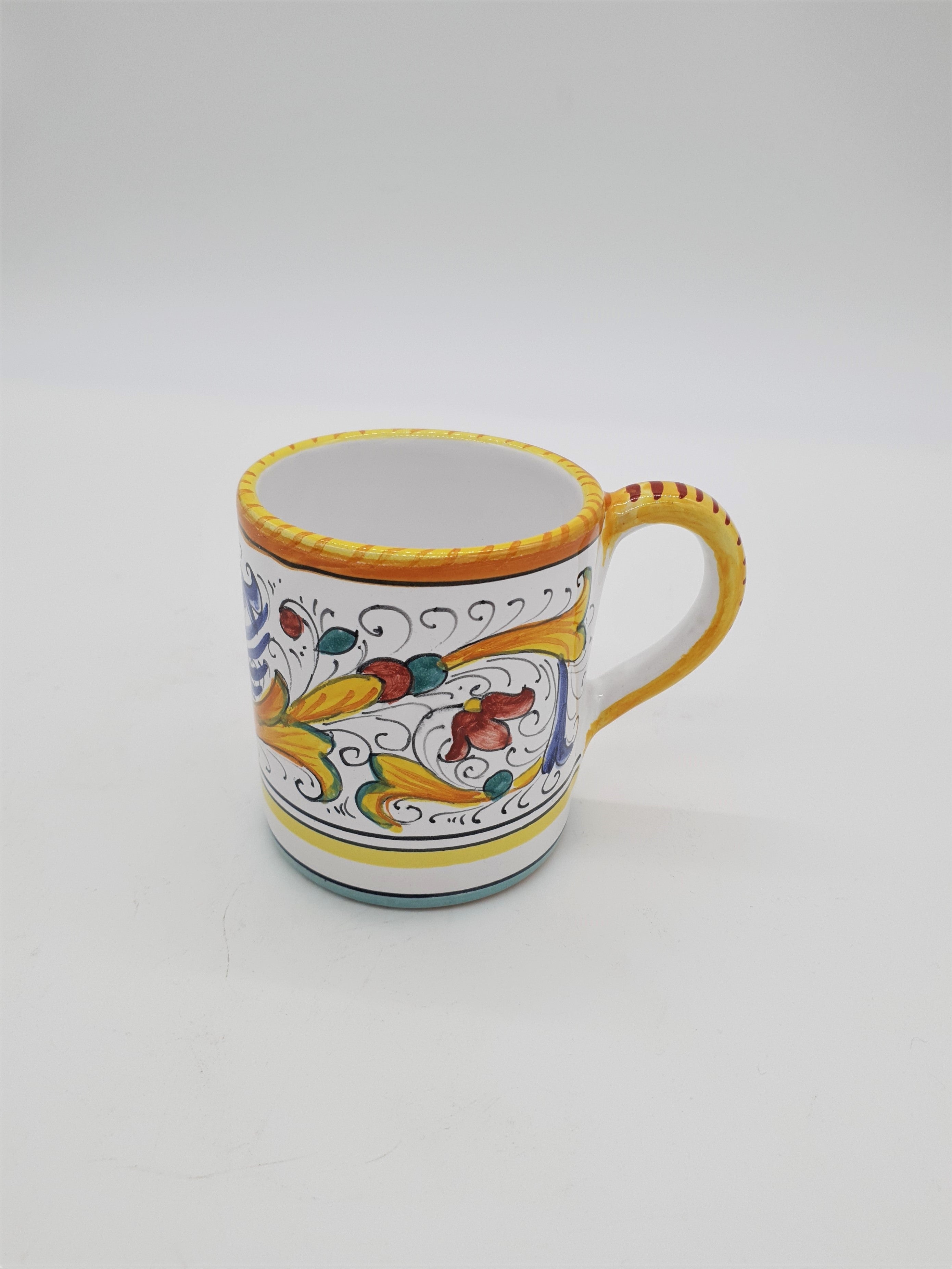 Bicchiere Tazza con Manico Decoro Raffaellesco