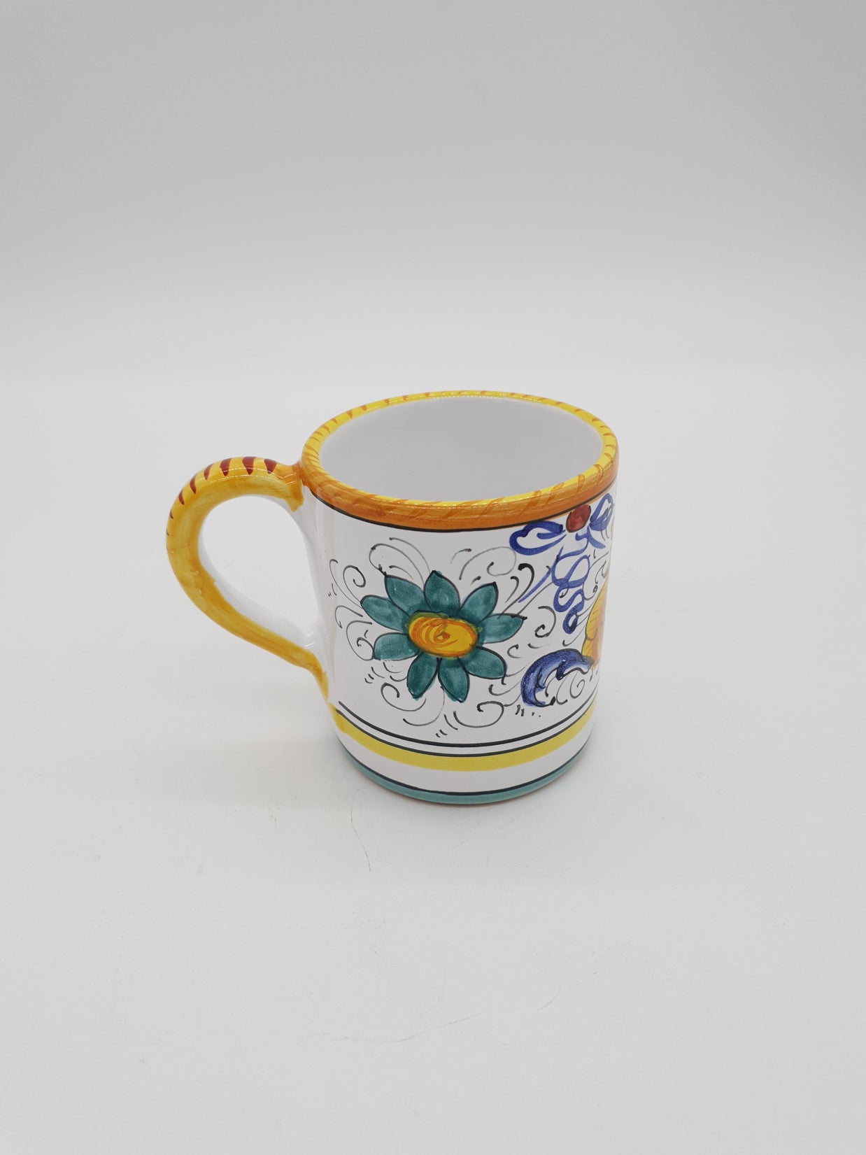 Bicchiere Tazza con Manico Decoro Raffaellesco