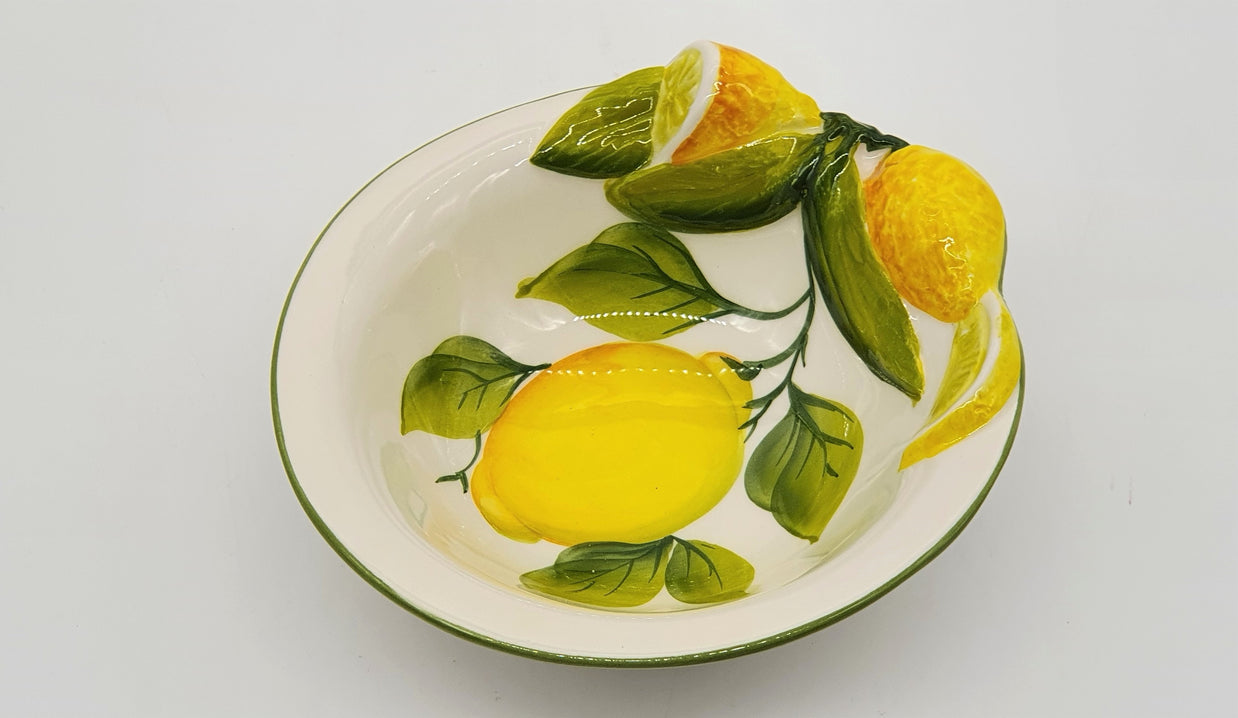 Small Bowl Relief Lemon Decor