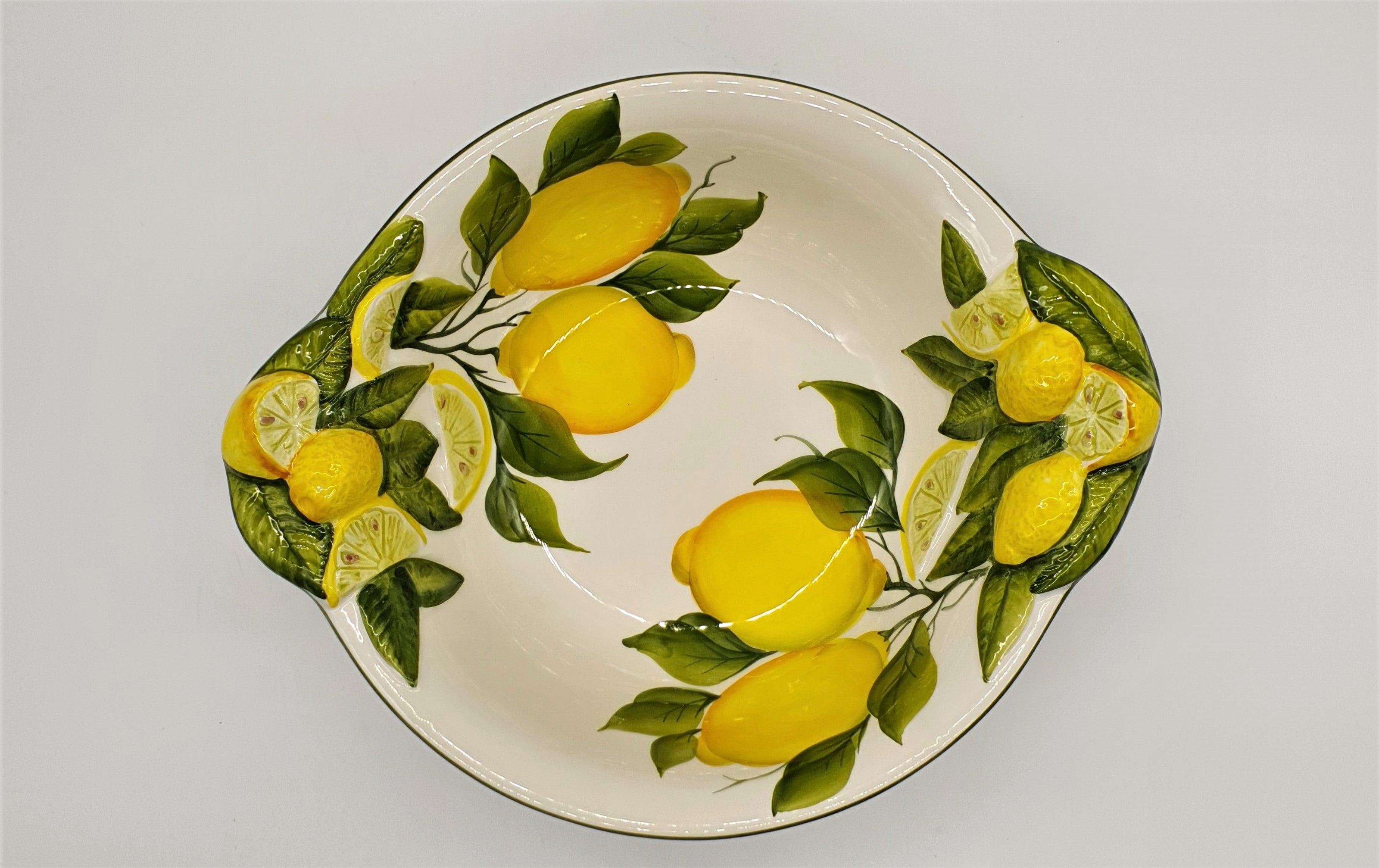  Large Bowl Relief Lemon Decor