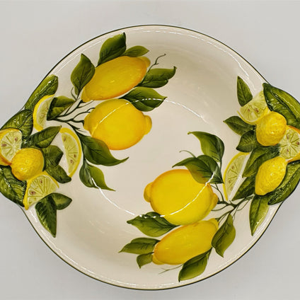  Large Bowl Relief Lemon Decor