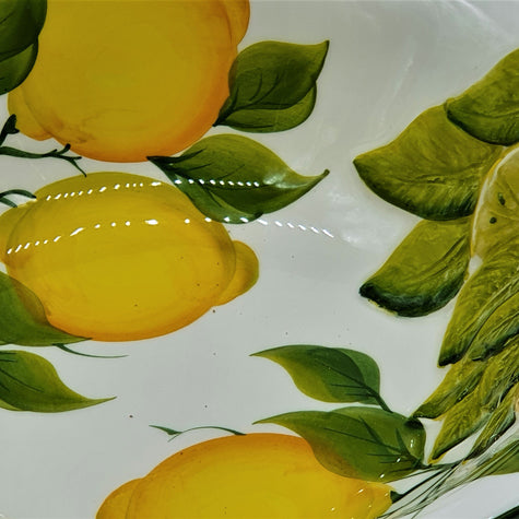  Large Bowl Relief Lemon Decor