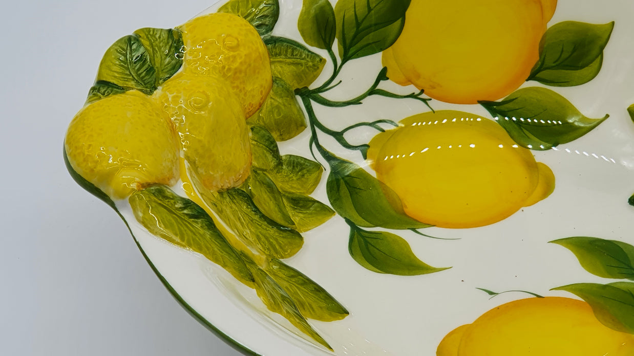  Large Bowl Relief Lemon Decor
