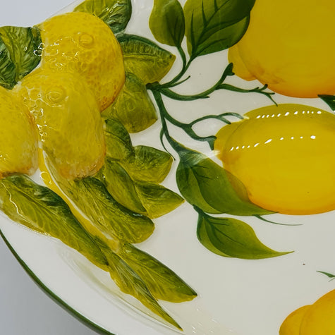  Large Bowl Relief Lemon Decor