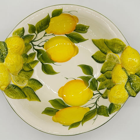 Large Bowl Relief Lemon Decor