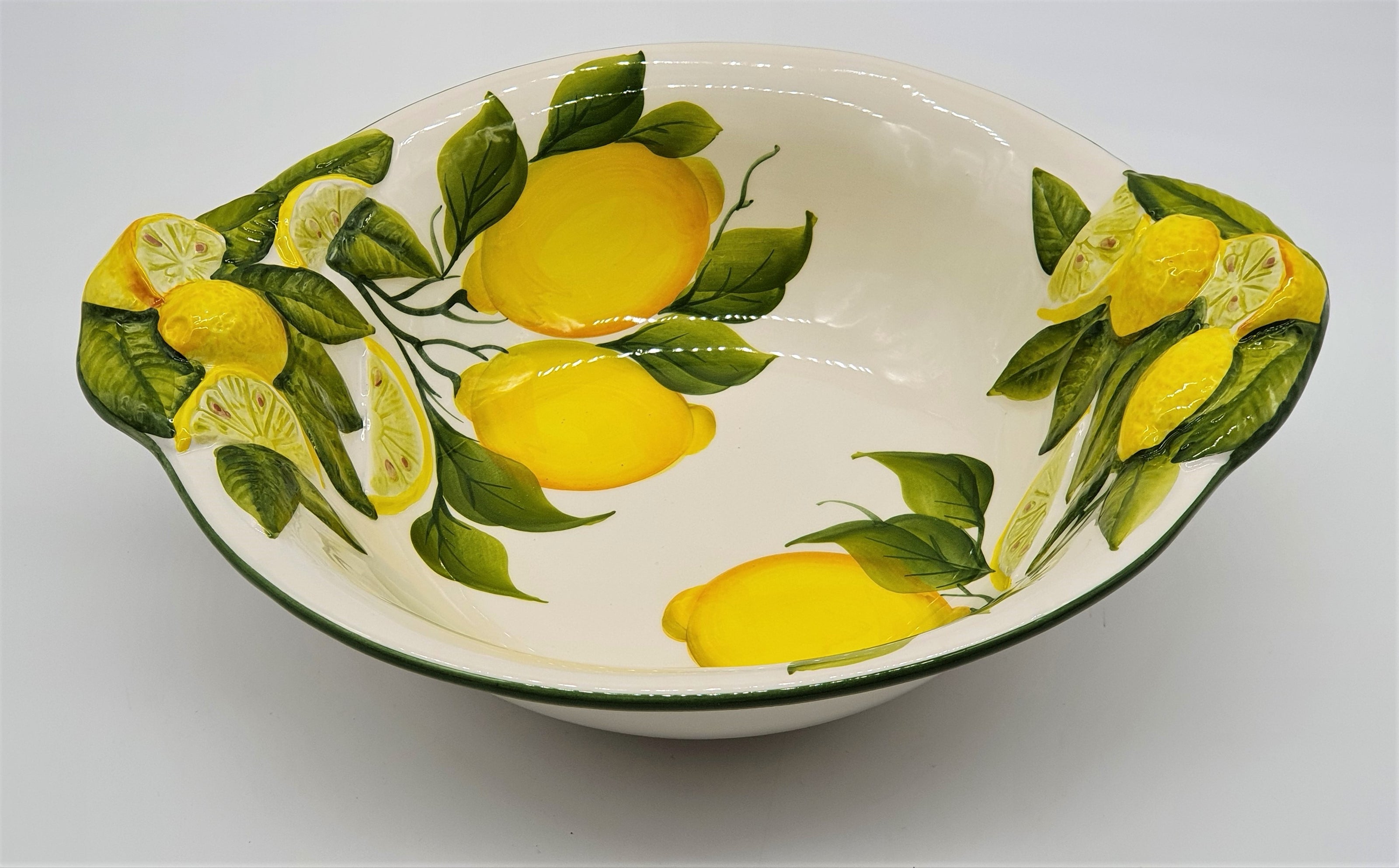  Large Bowl Relief Lemon Decor