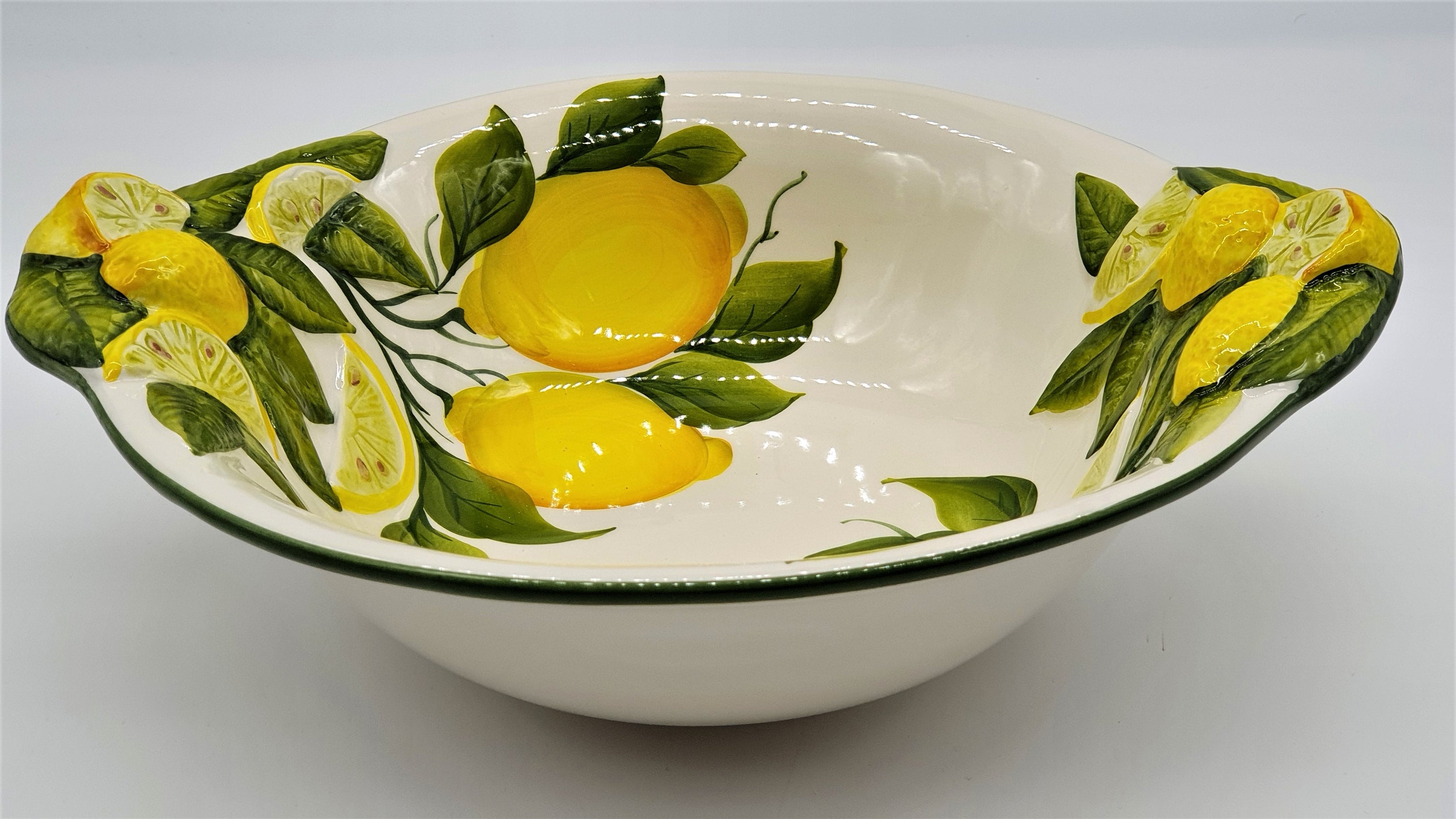  Large Bowl Relief Lemon Decor