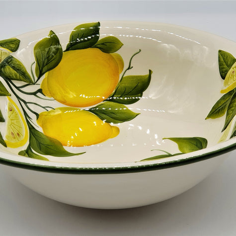  Large Bowl Relief Lemon Decor
