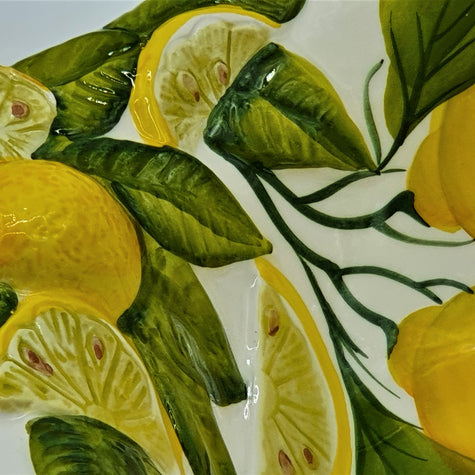  Large Bowl Relief Lemon Decor