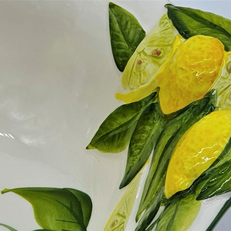  Large Bowl Relief Lemon Decor