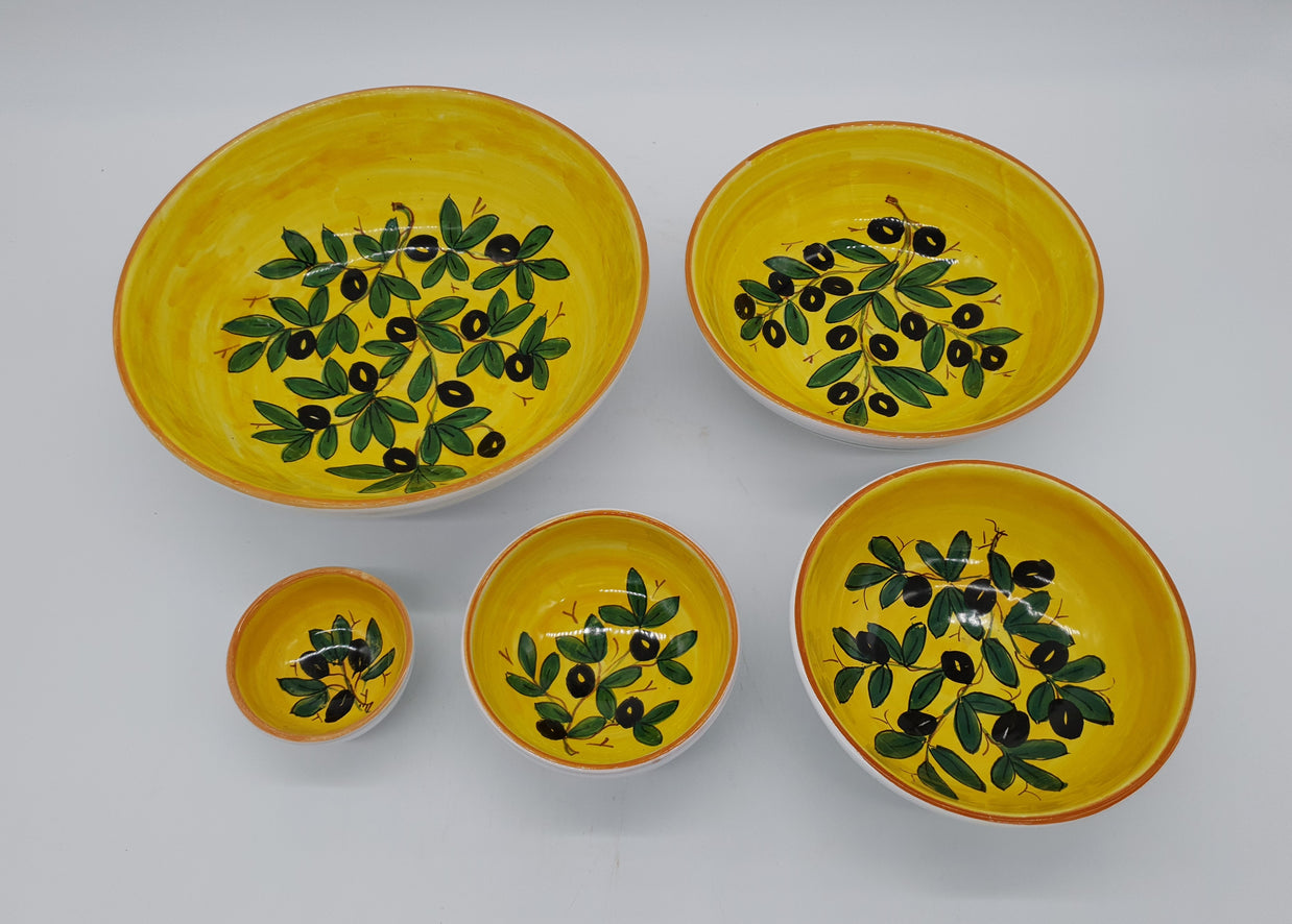 Bolo Decoro Olive Fondo Giallo