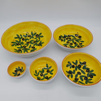 Bowl Olive Bottom Yellow Decor