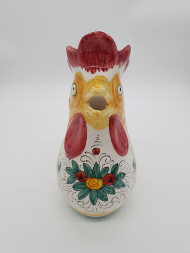 Rooster Shaped Pitcher Raffaellesco Decor