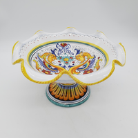 Fruttiera Con Piede Decoro Raffaellesco