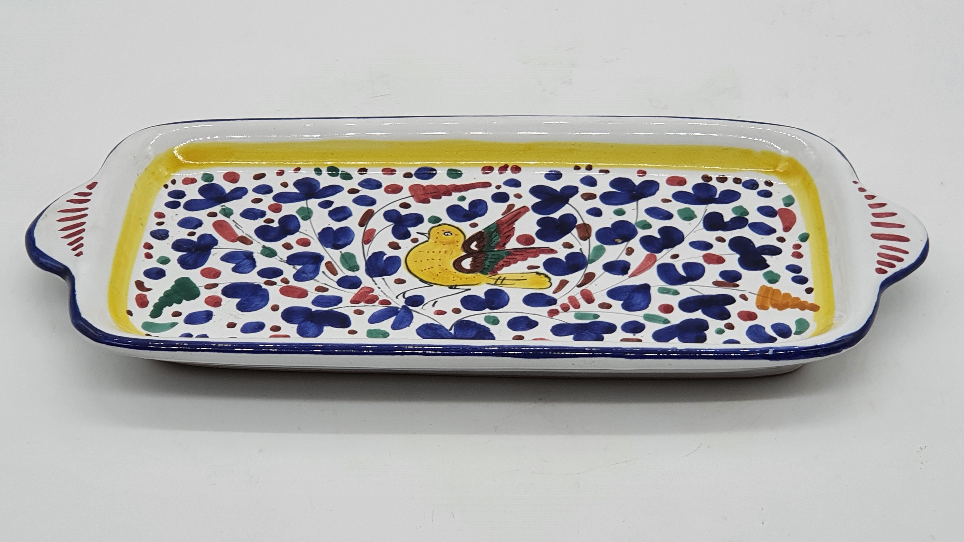 Vassoio Con Manici Decoro Arabesco Colorato