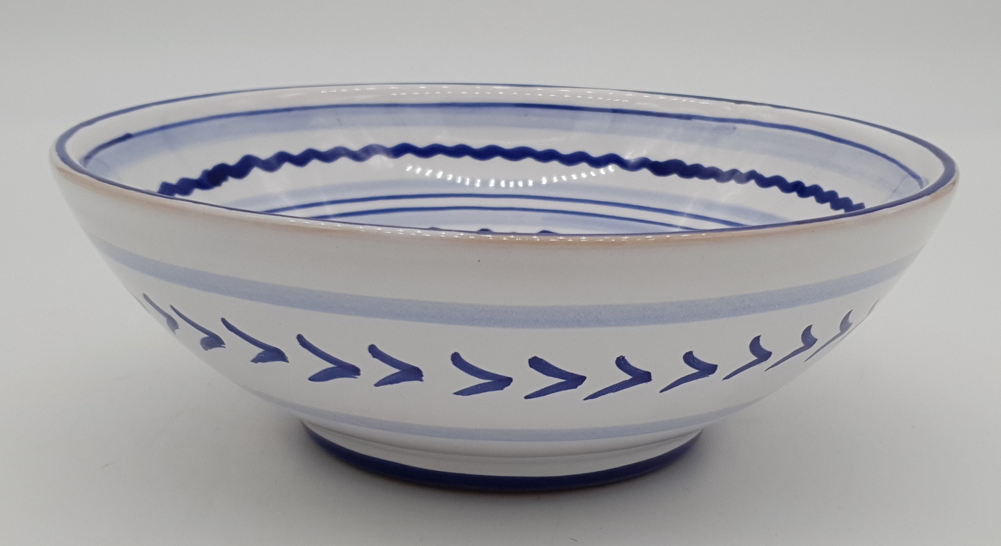 Bolo Ciotola Decoro Arabesco Blu