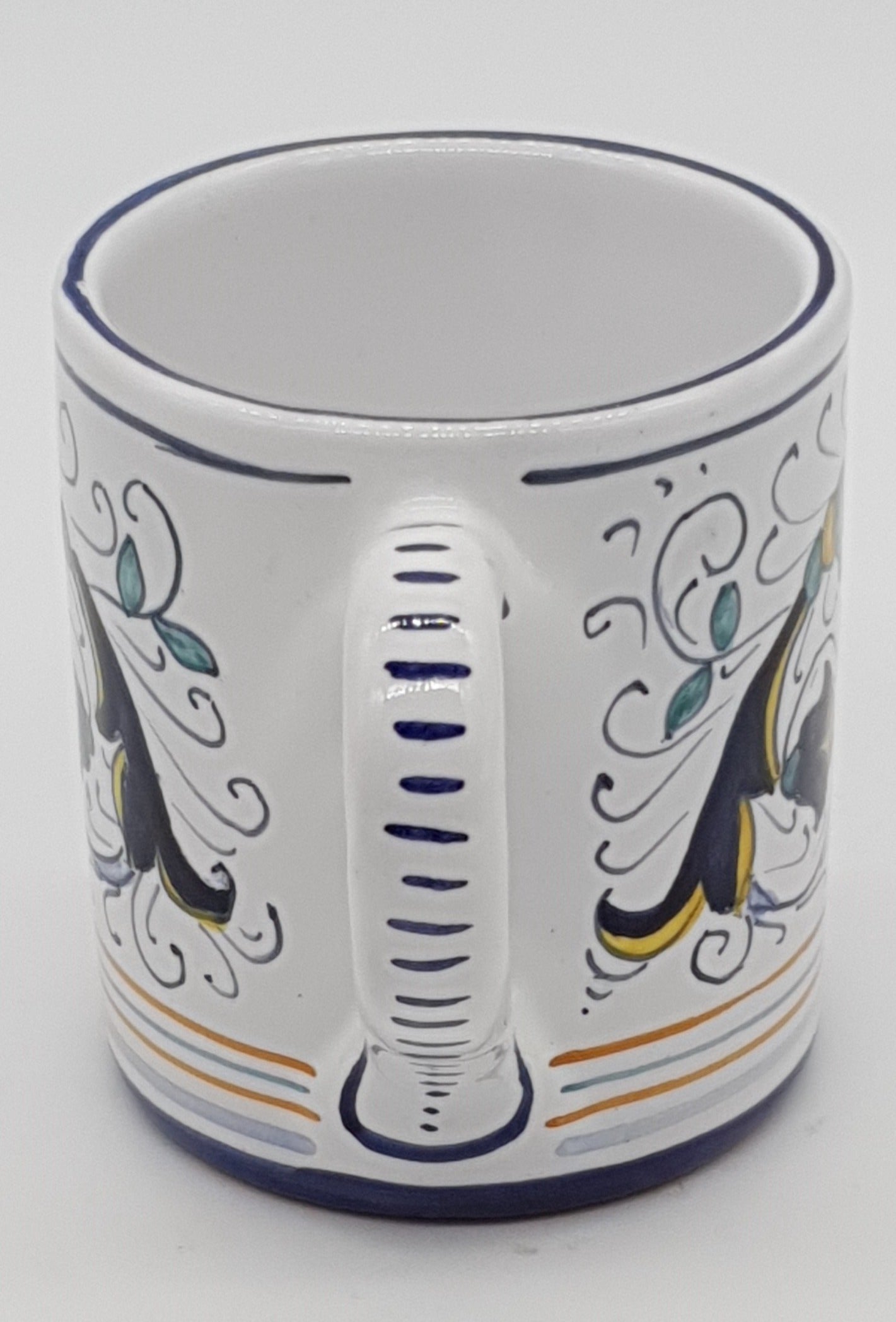Glass Mug Deruta Decor