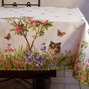 Dog and Cat Tablecloth Tuscan Tablecloths