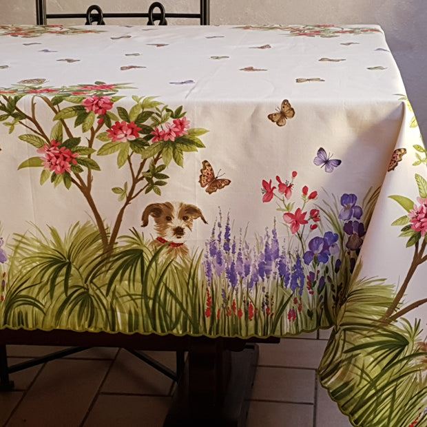 Dog and Cat Tablecloth Tuscan Tablecloths
