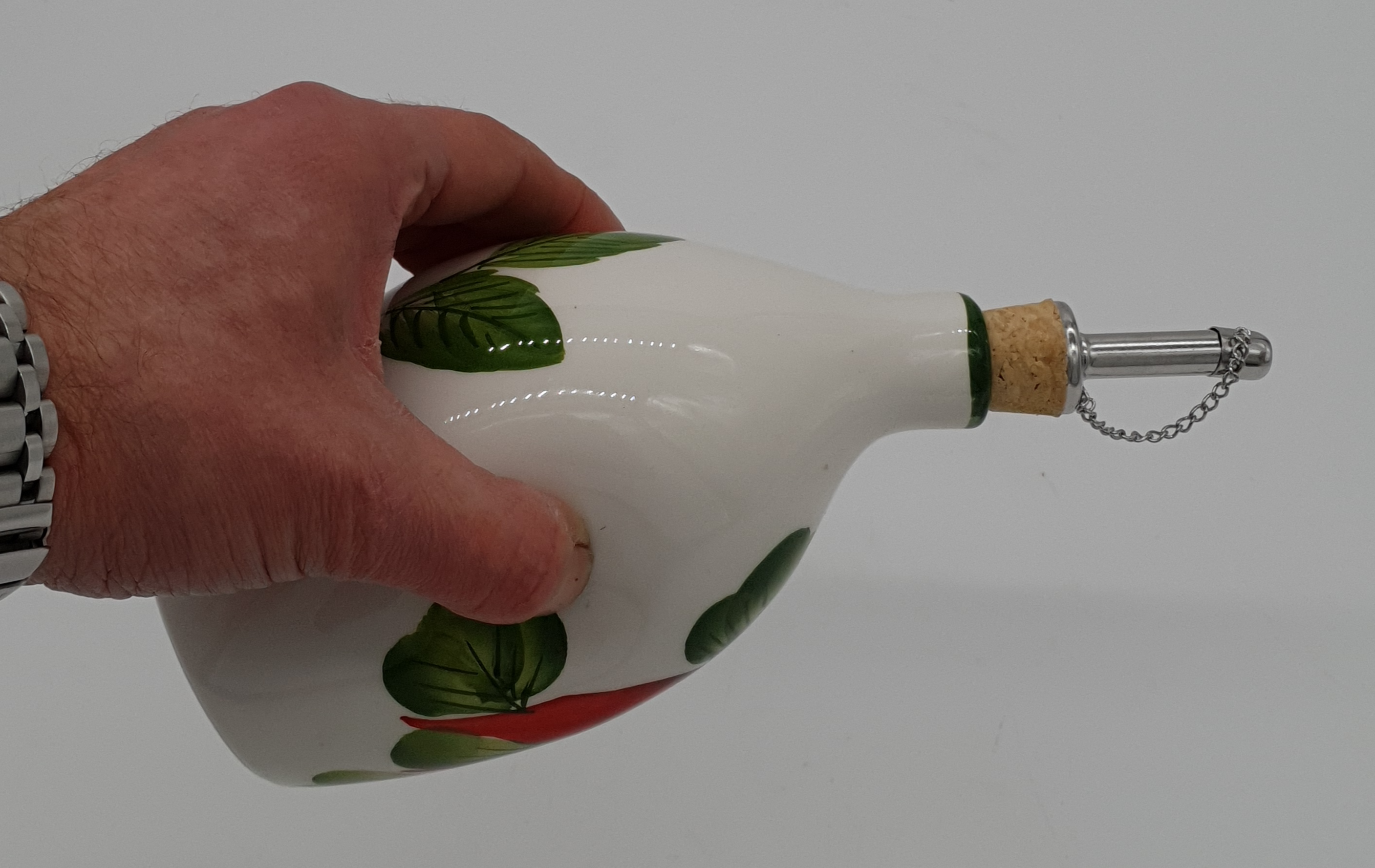 Oliera Schiacciata Decoro Aglio Olive Peperoncino