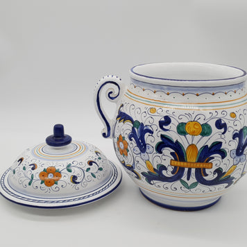 Zuppiera Alta Con Manici Decoro Deruta