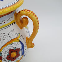 Zuppiera Alta Con Coperchio Decoro Raffaellesco