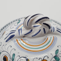 Zuppiera Bassa Con Manici Decoro Deruta