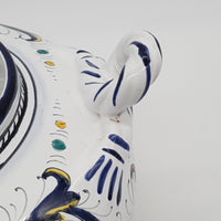 Zuppiera Bassa Con Manici Decoro Deruta