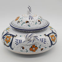 Zuppiera Bassa Con Manici Decoro Deruta