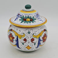 Scatola Palla Con Coperchio Decoro Raffaellesco