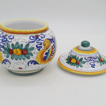 Scatola Palla Con Coperchio Decoro Raffaellesco