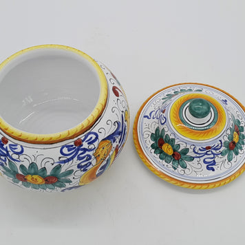 Scatola Palla Con Coperchio Decoro Raffaellesco