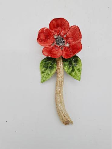 Ciuffetti Di Fiori Papavero In Ceramica
