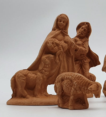 Terracotta Nativity Scene 12 Pieces cm 10