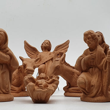 Terracotta Nativity Scene 15 Pieces cm 12