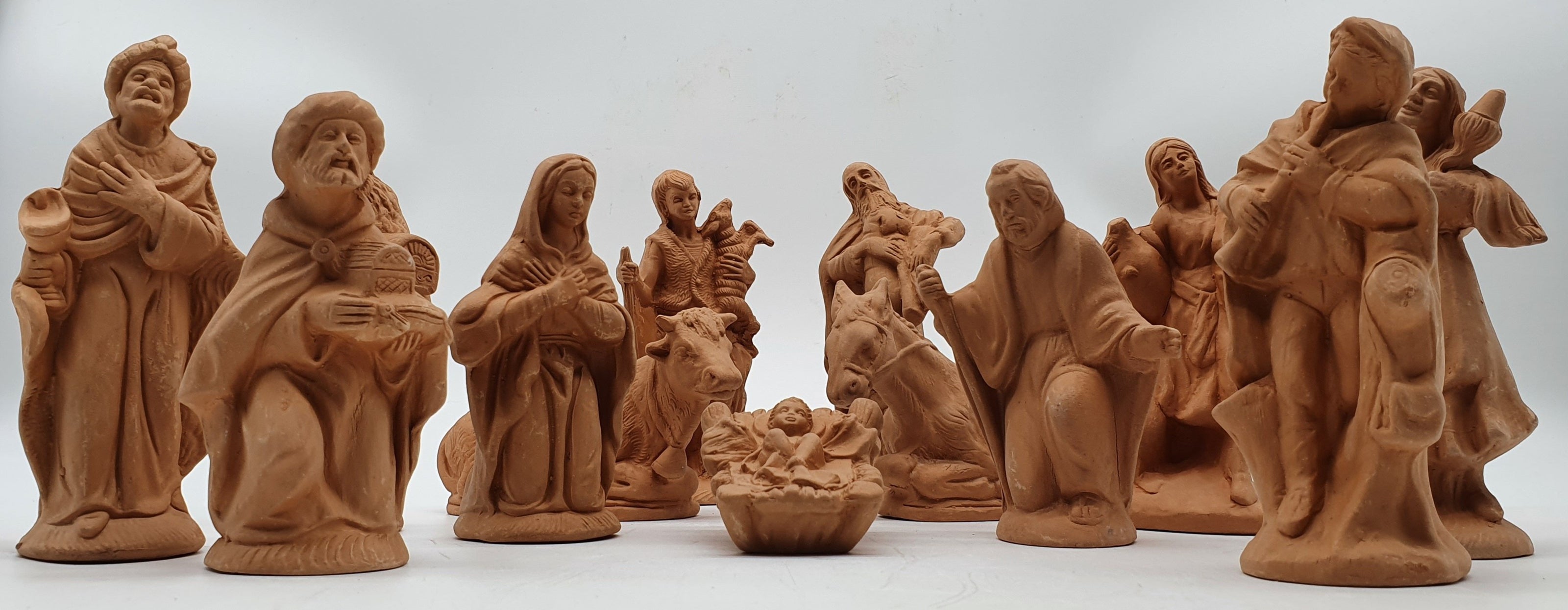 Presepe Terracotta 12 Pezzi cm 14