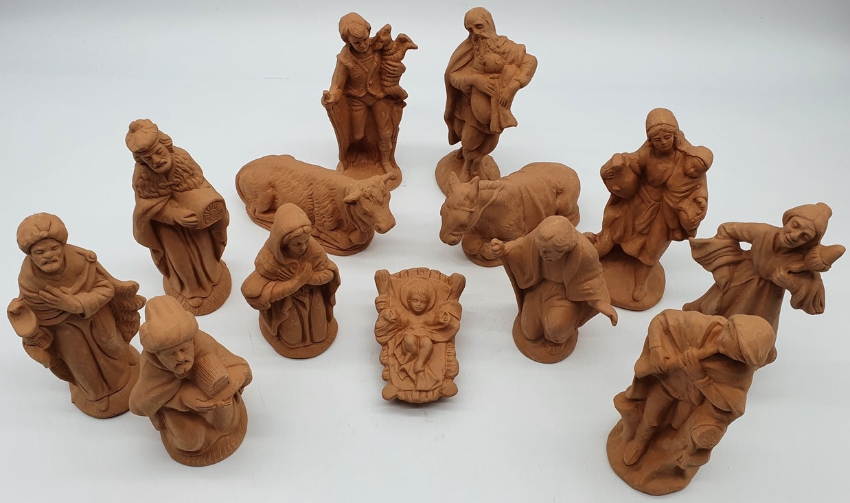 Presepe Terracotta 12 Pezzi cm 14