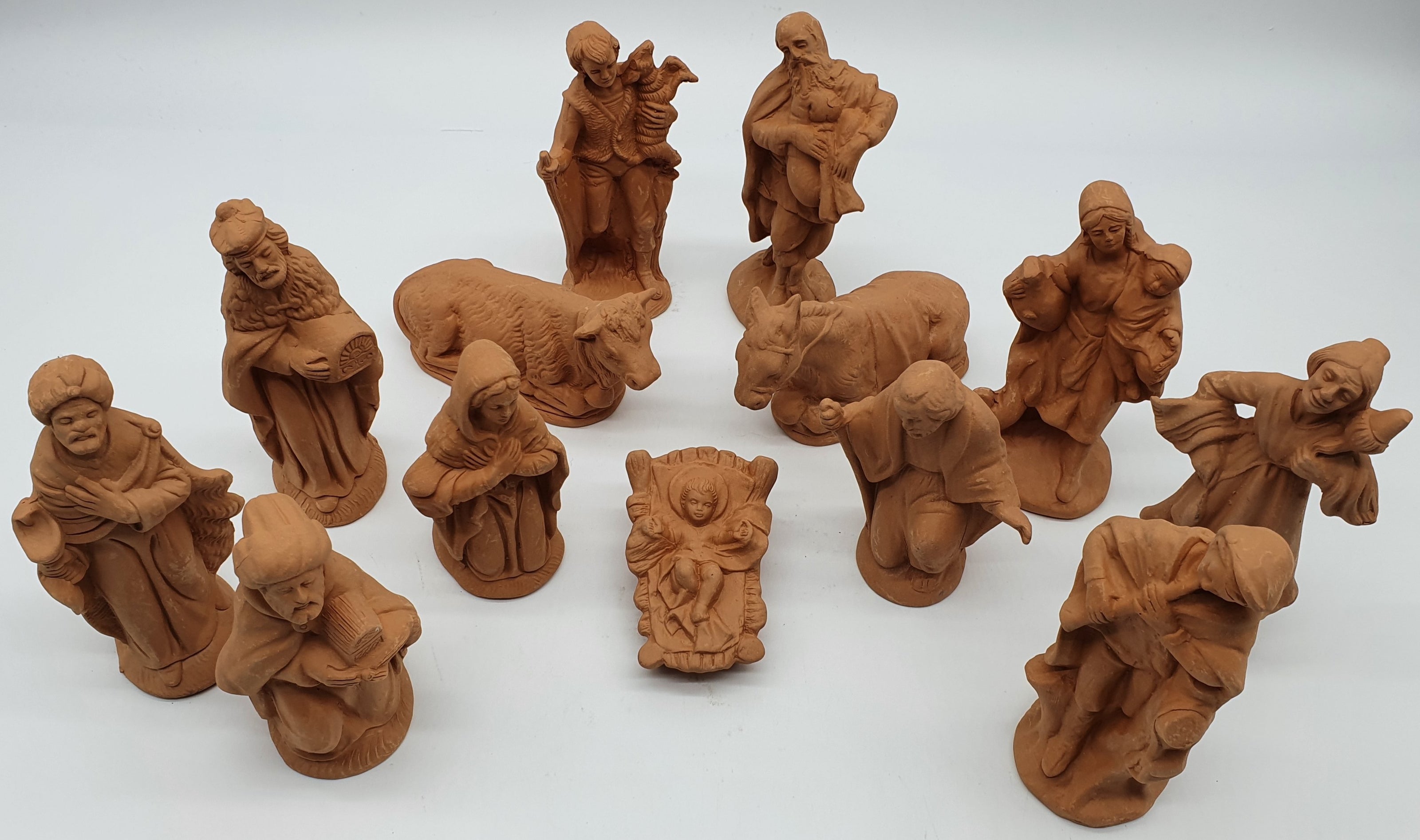 Presepe Terracotta 12 Pezzi cm 14