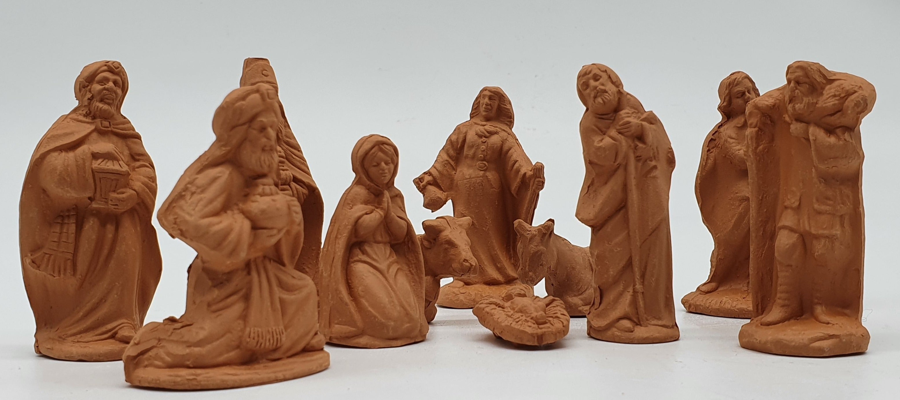 Terracotta Nativity Scene 11 Pieces cm 6