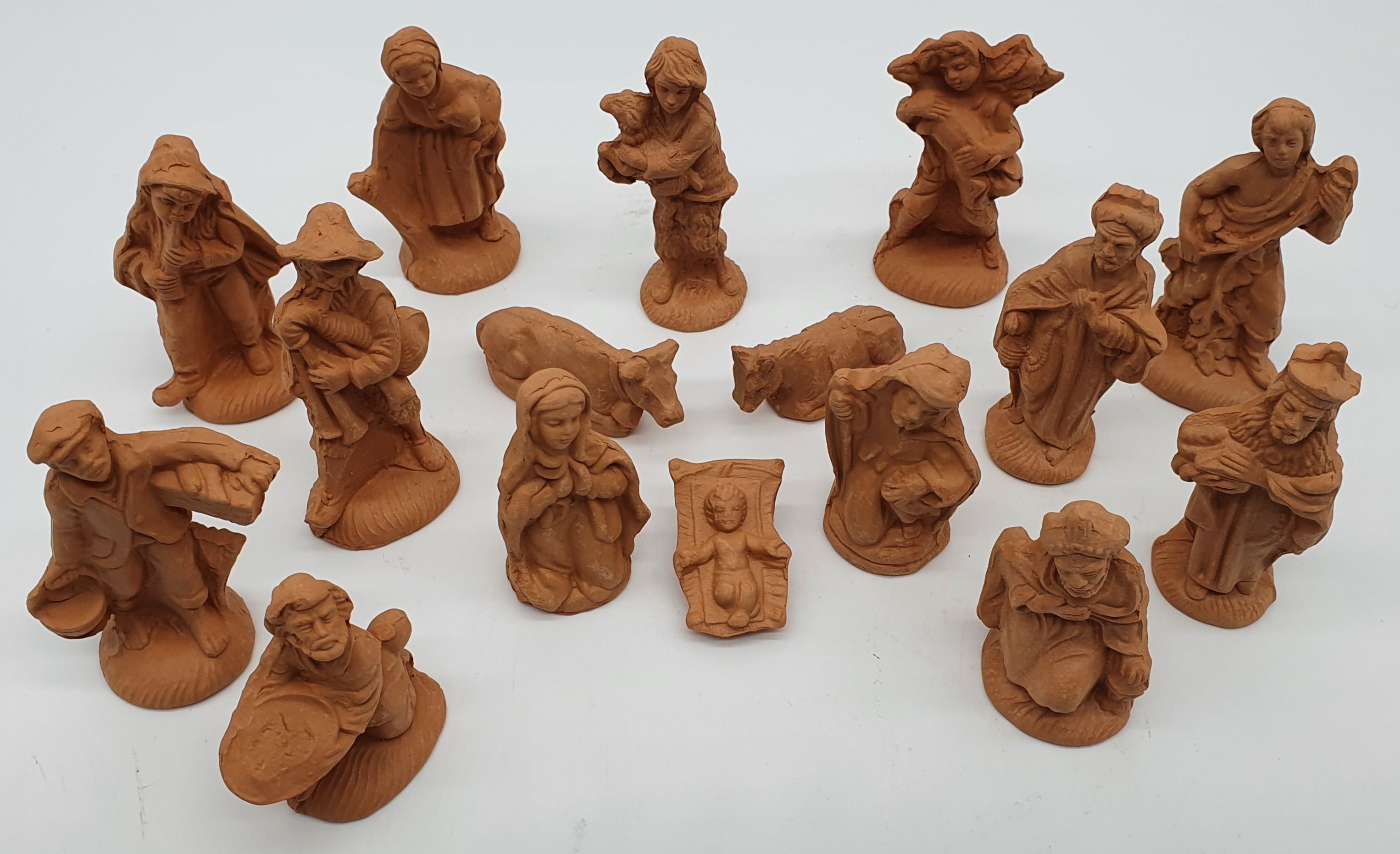 Terracotta Nativity Scene 16 Pieces cm 7