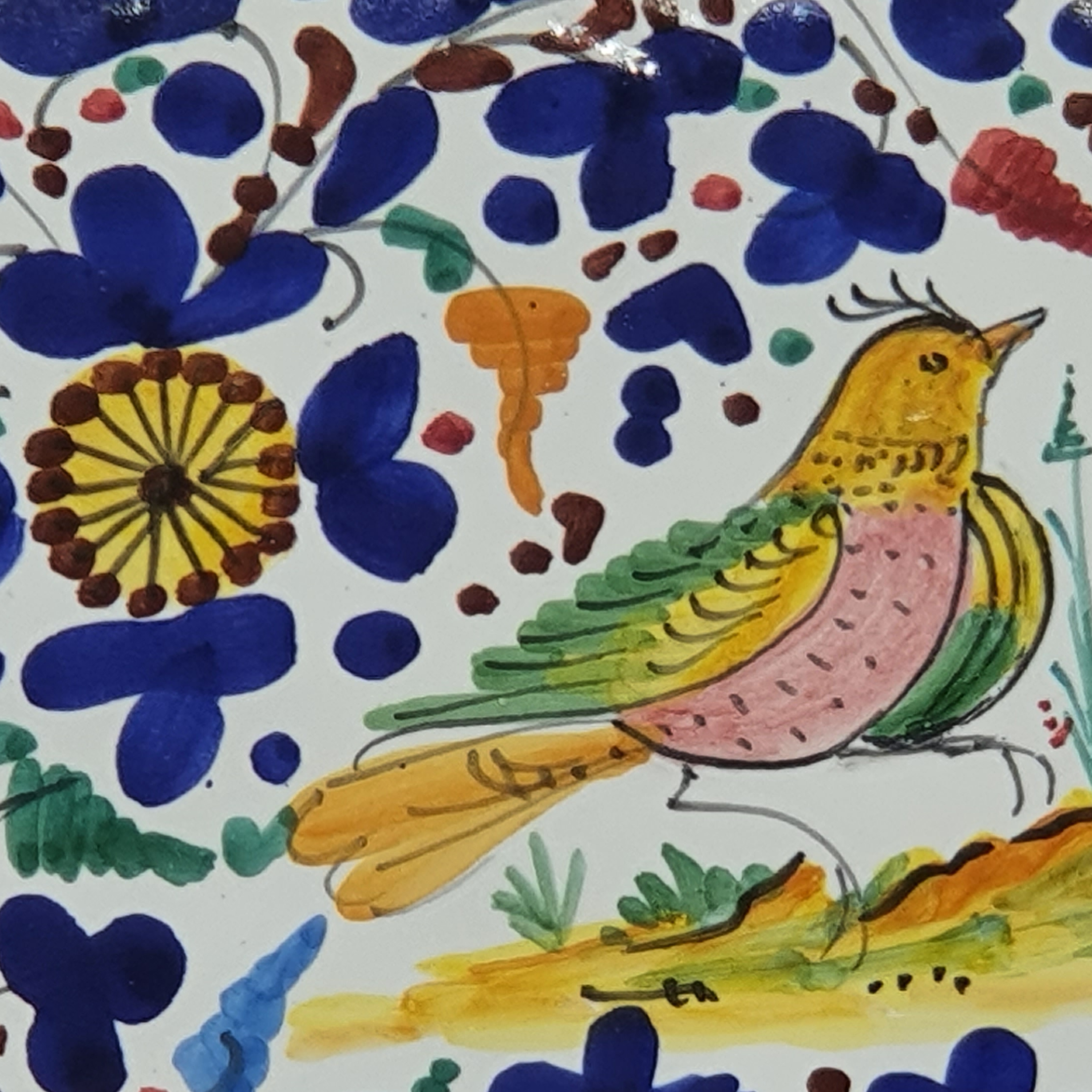 Vassoio Con Manici Decoro Arabesco Colorato