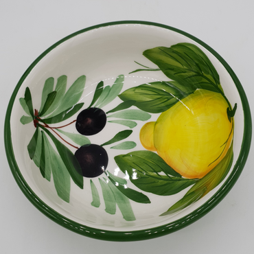 Low Bowl Bolo Lemon And Olive Decor